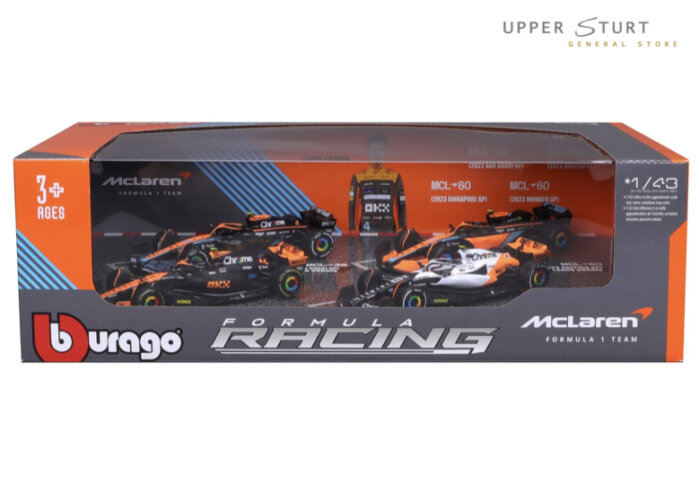 Bburago F1 Gift Set 1:43 McLaren #4 Norris - 4 piece Gift Pack EXPERT PACKAGING