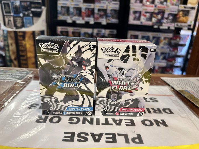 Pokémon TCG: Scarlet & Violet White Flare x 1 and Black Bolt x 1 Booster Bundle Factory Sealed