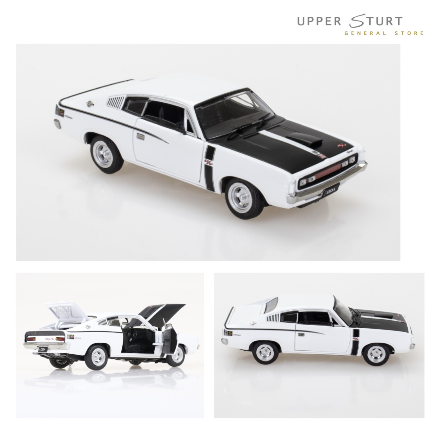 White E38 R/T Charger 1:32 Scale DDA Diecast EXPERT PACKAGING